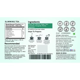 TEACURRY 28 Day Slimming Tea for Weight Loss with Free Diet Chart - 200 Gms Loose Tea | Slimming Tea Helps Loss Weight, Reduce Tummy, Prevent Ageing | Weight Loss Green Tea