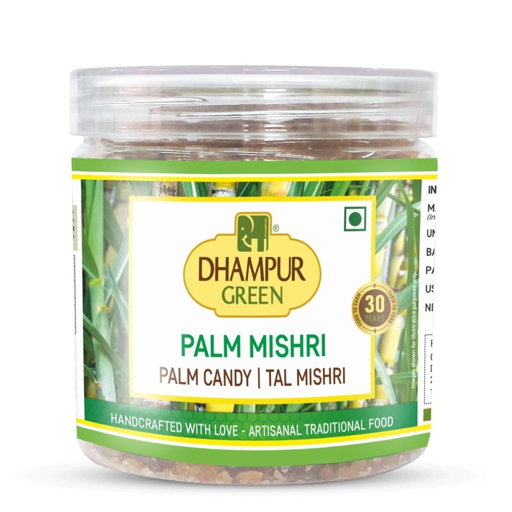 Dhampure Speciality Palm Candy Tal Mishri, 350Gram, Palm Candy Sugar Crystals, Panam Kalkandam, No Added Chemicals, No Color, No Preservatives - Caramel
