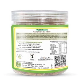 Dhampure Speciality Palm Candy Tal Mishri, 350Gram, Palm Candy Sugar Crystals, Panam Kalkandam, No Added Chemicals, No Color, No Preservatives - Caramel