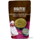 BOGATCHI Golden Balls for Cake Decoration | Topping for Cake & Other Baking Items| Colored Sugar Confectionary | Cake Decorating Sprinkler |Gluten Free & Vegan |75g