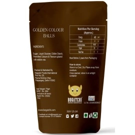 BOGATCHI Golden Balls for Cake Decoration | Topping for Cake & Other Baking Items| Colored Sugar Confectionary | Cake Decorating Sprinkler |Gluten Free & Vegan |75g