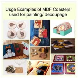 Rise N Shine Round Blank Coasters MDF (Pine Wood) for DIY, Art & Craft (SET OF 50, 3.5 Inch, 2.5mm/4.5mm Thick)