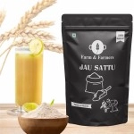 Farm & Farmers Organic Jau Sattu Flour 700gm - Gluten Free Barley Flour Atta Jau Ka Sattu, Fresh from Farms 100% Vegan No Preservatives, No Trans Fats, Rich in Protein and Nutrients