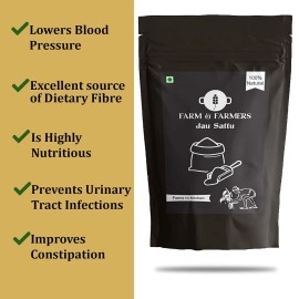 Farm & Farmers Organic Jau Sattu Flour 700gm - Gluten Free Barley Flour Atta Jau Ka Sattu, Fresh from Farms 100% Vegan No Preservatives, No Trans Fats, Rich in Protein and Nutrients