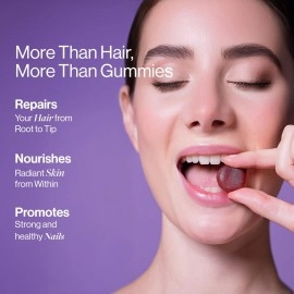 Be Bodywise Biotin Hair Gummies I Sugar Free I 60 Day Pack I Healthy Hair,Skin,Nails I \'6-in-1\' Biotin, Zinc, Folic Acid, Vitamin C, Keratin & Multivitamin I Gut FriendlyI Strawberry FlavorI100% Vegan