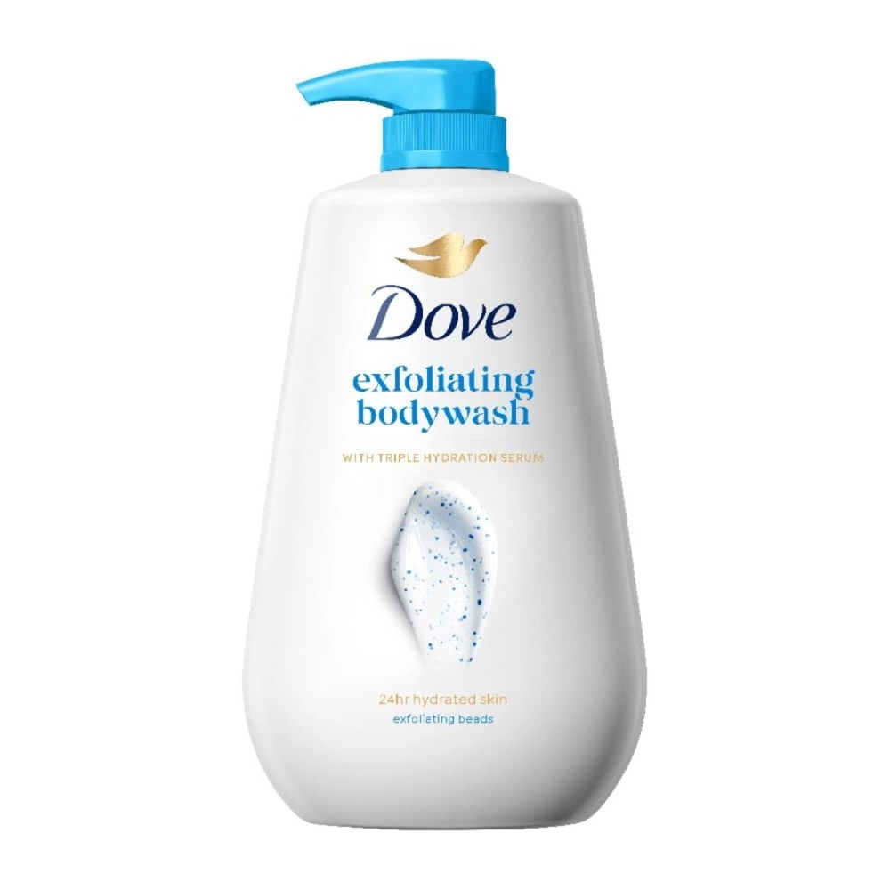 Dove Exfoliating Bodywash with Triple Hydration Serum, 825ml