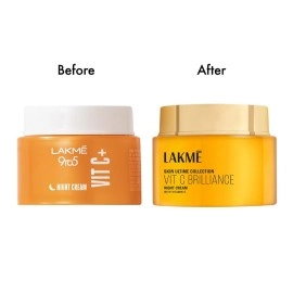 LAKM 9to5 0.5% Active Vitamin C+ Night Cream for Face | Wake up to brighter & glowing skin | For Dry, Oily, Normal, Sensitive & Combination Skin | 50 g