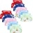 Little Boo new born Baby\'s Cotton Cloth Diapers/Langot/nappy U Shaped Washable and Reusable Nappies (Multicolour,0-6 Months) Pack of 10