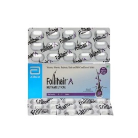 Follihair New A (Pack of 2N x 15) by Abbott Helps Nourish & Strengthen Hair Follicles | Amino Acids, Vitamins, Minerals & Natural Extracts Tablets New Formulation