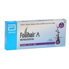Follihair New A (Pack of 2N x 15) by Abbott Helps Nourish & Strengthen Hair Follicles | Amino Acids, Vitamins, Minerals & Natural Extracts Tablets New Formulation