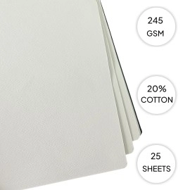 Zen Sangam Express your Mind - A5 Watercolor Art Journal Landscape - 245 GSM - 20% Cotton Cold Pressed - 50 Pages - Size (14.8x21cm) - Watercolour Book - Blue