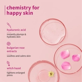 Plum Bulgarian Valley Rose Water Toner |with Hyaluronic Acid & Rose Extracts|100% Natural Rose Fragrance|Soothing and Pore Tightening|Balances Ph Levels | for All Skin Types (100 Ml, Pack of 1)