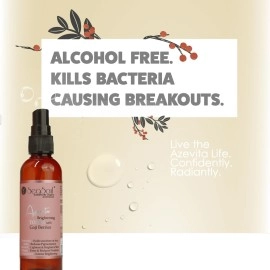 SEA SOUL Intensive Brightening Face Toner Mist Spray For Brightening, Hydration & Skin Makeup Cleansing Infused With Hyaluronic Acid, Goji Berries, Azelaic, Collagen, Glutathione & Vitamin C (100 Ml)