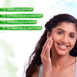 Mamaearth Ubtan Ultra Light Gel Oil-Free Moisturizer For Face, Body and Hands; with Turmeric & Saffron for Deep Hydration - 200 ml