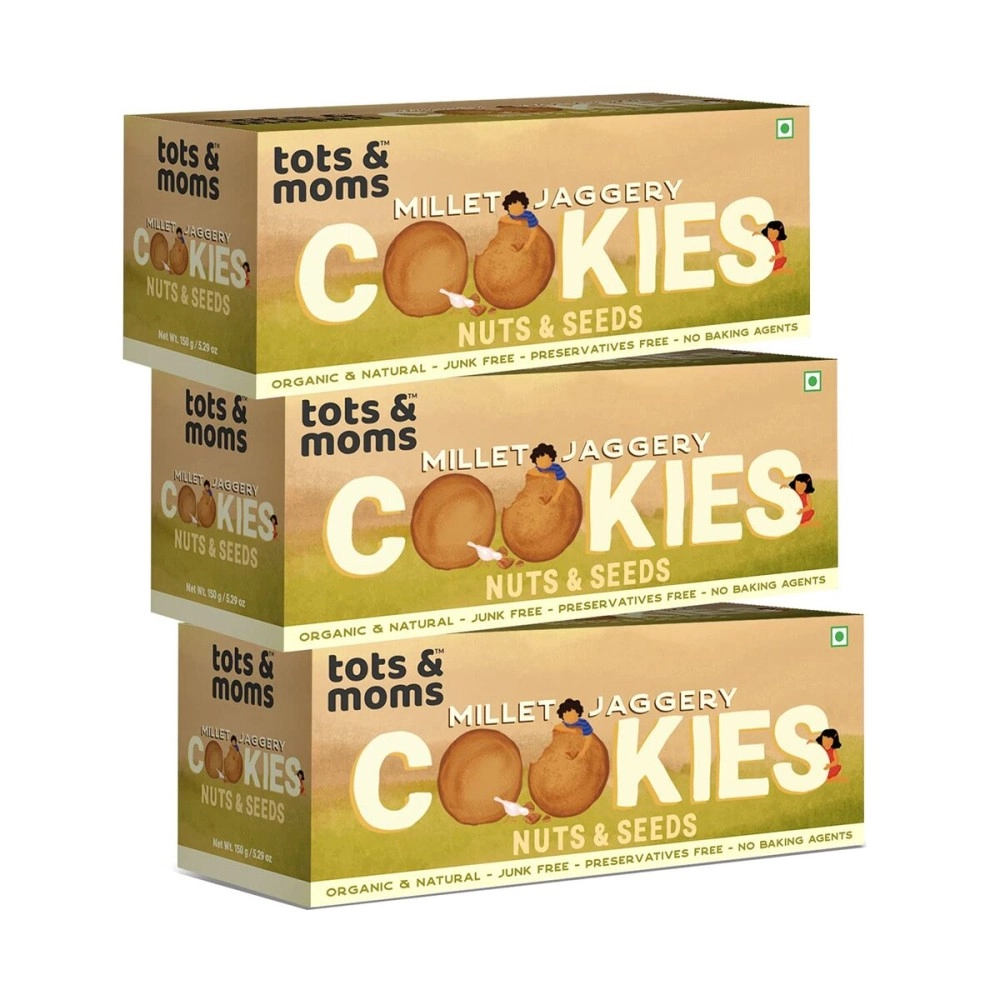 TOTS AND MOMS & Healthy & Nutritional Cookies Nuts & Seeds|Pack of 3