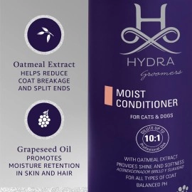 H HYDRA GROOMERS Professional Moisturizing Dog Conditioner, Oatmeal Hair Conditioner for Dogs and Cats, Suitable for All Breeds and Coat Types, Promotes Shine