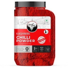 Forest Found Kashmiri Red Chilli Powder | Lal Mirch |Pure And Ready To Use | 100% Authentic,Mild,Deep Red Color (1kg)(packing may vary)