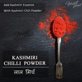 Forest Found Kashmiri Red Chilli Powder | Lal Mirch |Pure And Ready To Use | 100% Authentic,Mild,Deep Red Color (1kg)(packing may vary)