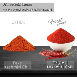 Forest Found Kashmiri Red Chilli Powder | Lal Mirch |Pure And Ready To Use | 100% Authentic,Mild,Deep Red Color (1kg)(packing may vary)