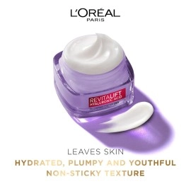 LOral Paris Day Cream for Women, Hydrates and Replumps, For Radiant Skin, Revitalift Hyaluronic Acid, 50ml