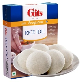 Gits Instant Rice Idli Breakfast Mix, Makes 45 per Pack, Pure Veg, Authentic South Indian Breakfast Recipe, 1500g (Pack of 3 X 500g Each)