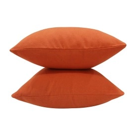AIRWILL Cotton Cushion Covers Cushions & Pillows (Orange, Pack of 5)