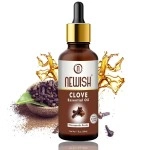 Newish Clove Oil 100% Pure & Natural, Undiluted, Best use Clove oil for Teeth Pain, Skin, Hair, Pimples, Acne, T Zone & Underarm - High Potency Premium Essential Clove Oil 30 ml