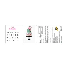 Tastycrafts Printed Edible Wafer Paper Sheets | Edible cake decorations | Floral Design Tie Dye Frosting Sheet | Cake Topper/Wrap | A4 Size (PWP022)