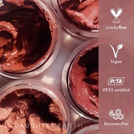 DAUGHTER EARTH Vegan Lip and Cheek Tint | Matte Natural Blush for Women | Lip Tint with Vitamin E | Nourishing Cheek Tint, 4.5g - Coral Nude