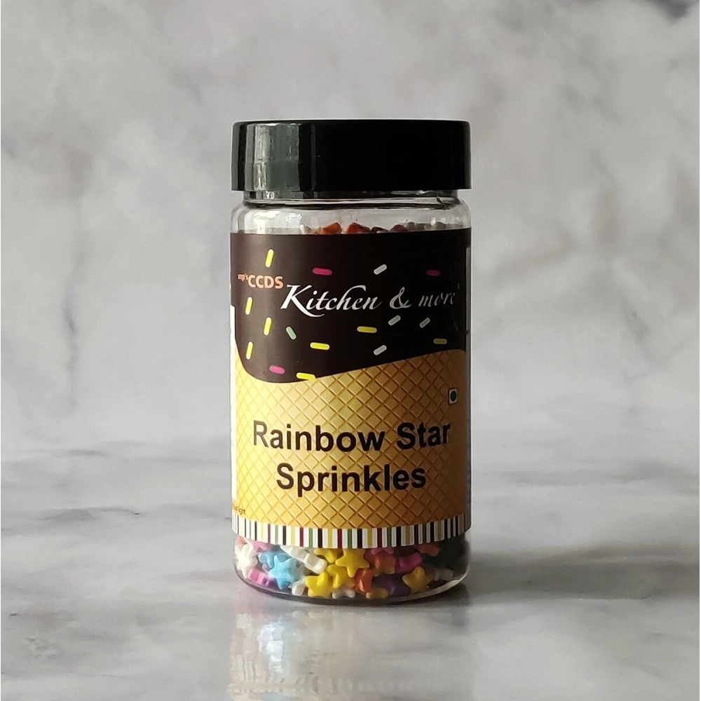 CCDS Rainbow Star Multicolourd Sprinkles, 125 Grams