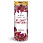 BLUE TEA - Rose Buds Tea - 30gm - 30 Cups | RICH VITAMIN-C | Beautiful Hair & Skin - Caffeine Free - 100% Natural - Flower Based - Herbal Tea - Vegan - Non-GMO | Featured In Shark Tank | Pet Jar Pack