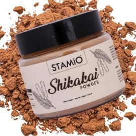 STAMIO Shikakai Powder 50 gm for Hair Wash, Pack, Mask, Shampoo, Scalp Care | Seedless Dried Acacia concinna | Natural Cleanser Conditioner | All Hair Types | In Jar 1.76 oz