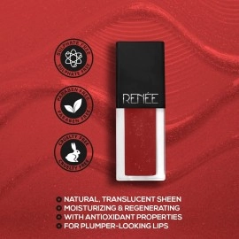 RENEE See Me Shine Lip Gloss - It\'s Bloody Red l Long Lasting, Moisturizing Impact l Nourished Finish l Ultra Glossy Feel l Non-Sticky, Hydrating Formula l Infused with Jojoba Oil & Vitamin E l 2.5 ml