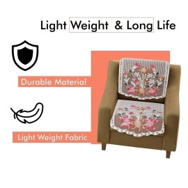 Weavers Villa Cotton Floral Printed Sofa Cover (5 SEATER - SET of 10 PIECES + TABLE COVER)