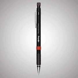 Rotring Visumax 0.5mm & 0.7mm Mechanical Pencils, ABS Plastic Body, Lightweight, Concealed Twist Eraser at Top - Total 2 Pieces (Black)