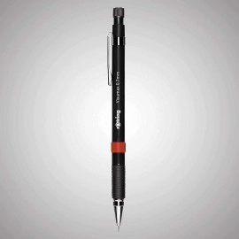 Rotring Visumax 0.5mm & 0.7mm Mechanical Pencils, ABS Plastic Body, Lightweight, Concealed Twist Eraser at Top - Total 2 Pieces (Black)