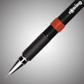 Rotring Visumax 0.5mm & 0.7mm Mechanical Pencils, ABS Plastic Body, Lightweight, Concealed Twist Eraser at Top - Total 2 Pieces (Black)