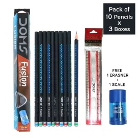 DOMS Fusion X-Tra Super Dark Pencils (Pack of 18 x 3 Set)
