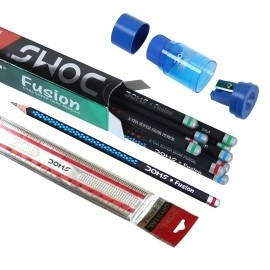 DOMS Fusion X-Tra Super Dark Pencils (Pack of 18 x 3 Set)