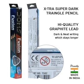 DOMS Fusion X-Tra Super Dark Pencils (Pack of 18 x 3 Set)