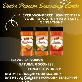 Desire Popcorn Seasonings Combo (Cheese,Tomato & Mexican) 200 Gram Each