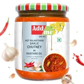 Add me Rajasthani Garlic Chutney 500G Glass Pack masaledar lassan ki Chutney