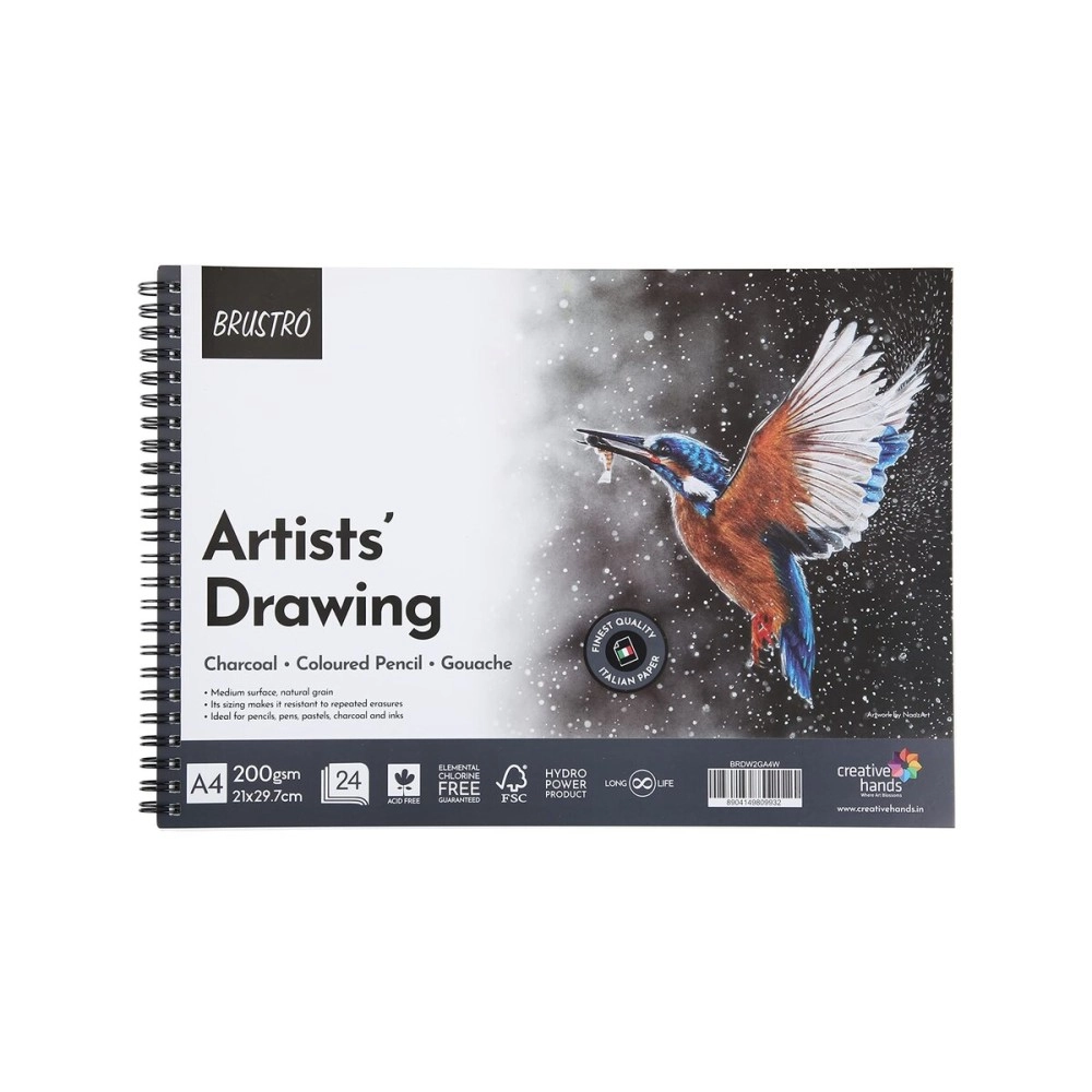 Brustro Artists Drawing Wiro Pad A4 200GSM (24 Sheets)