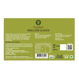 One Herb - Mullein Tea 40g, Lung Detox Herbal Support for Healthy Respiratory, Bronchial & Immune Function and Easy Sleep.