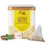 The Indian Chai - Licorice Mulethi Zing Tea 30 Pyramid Tea Bags for Immunity and Stress