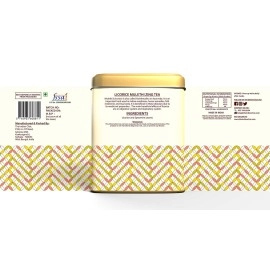 The Indian Chai - Licorice Mulethi Zing Tea 30 Pyramid Tea Bags for Immunity and Stress