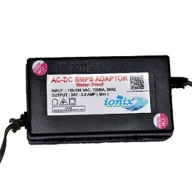 Ionix RO SMPS 24V, 2.5A Power Supply for RO Water Purifier, Black, 1 Piece, Waterproof SMPS 24V