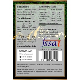 Hamiast Kashmiri Shahi Qawah (Kahwa) Loose Leaves Green Tea With Saffron, Authentic And Traditional Blend,Without Sugar, 200 Grams (100G Pack Of 2 Serves 100 Cups)