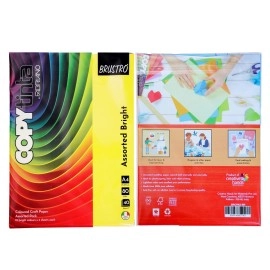 BRUSTRO Copytinta Mixed Bright Colour Craft Paper| A4 Size | 80 GSM | Pack of 40 Sheets (10 colors x 4 sheets)|Ideal for DIY Art, Origami Ideas, Printing, Stationery, Students, Professionals.