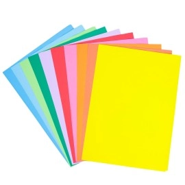 BRUSTRO Copytinta Mixed Bright Colour Craft Paper| A4 Size | 80 GSM | Pack of 40 Sheets (10 colors x 4 sheets)|Ideal for DIY Art, Origami Ideas, Printing, Stationery, Students, Professionals.